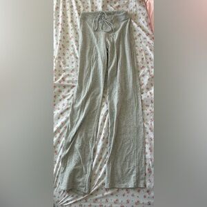 Skims Cotton Jersey Straight Leg Pants Light Heather Grey